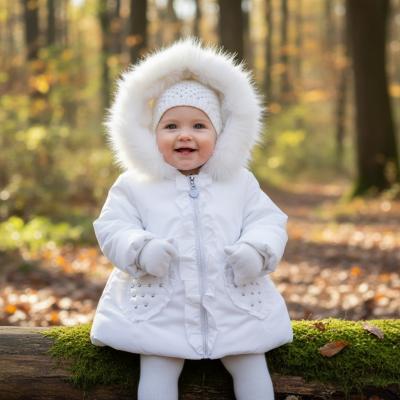 MB4996W  White beaded Winter Coat  (Choose)