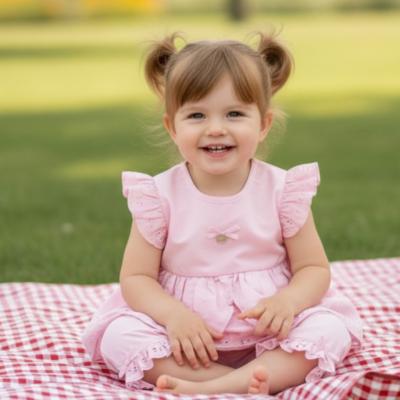 MB5213AP  Broderie Anglaise Trouser Set  (12-24 months)