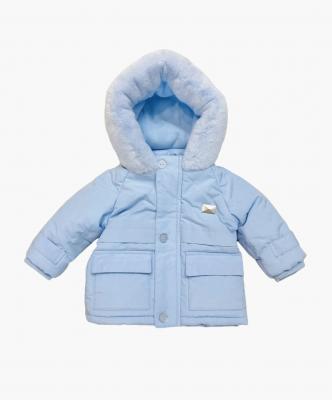 MB5425 Blue Fur Trimmed Coat (3-9 months)