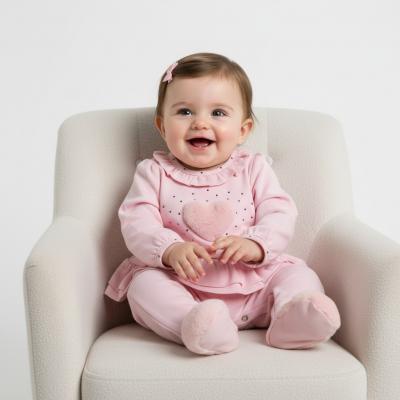 MB5536-P  Fluffy Heart All In One  (1-6 months)