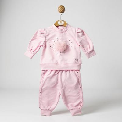 MB5541AP  Fluffy Heart Jog Set  (12-24 months)