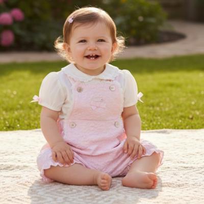 MB5623-A  Floral Bloomer Dungaree Set  (12-24 months)