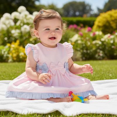 MB5697  "Bows and Frills" Dress & Bloomer  (3-9 months)
