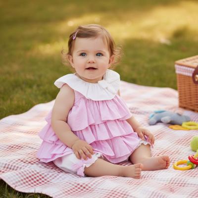 MB5732-P  Gingham "Bow and Frills" Bloomer Set  (3-9 months)