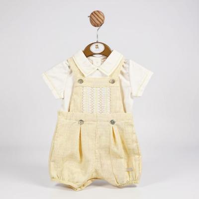 MB5748  Smock Short Dungaree Set  (3-9 months)