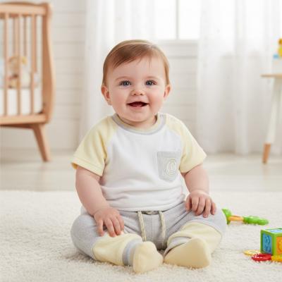 MB5802 Colour Block Towelling Jog Set (3-9 months)