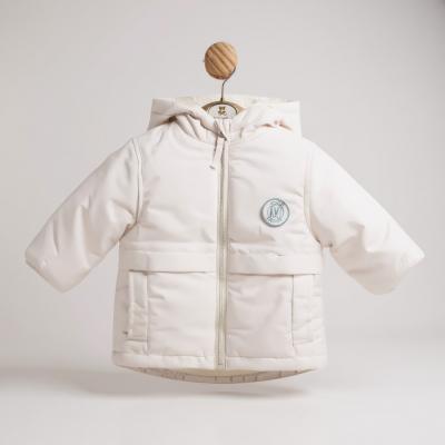 MB5901B White Hooded Coat (3-5 Years)