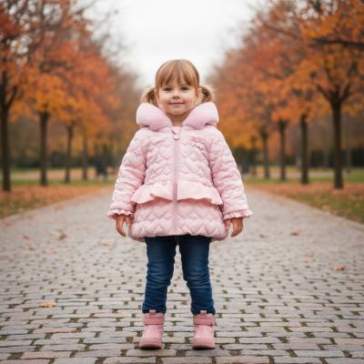 MB5919-B  Pink "Hearts and Frills" Winter Coat  (3-5 years)