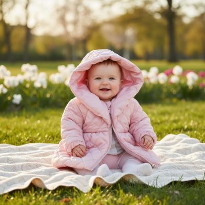 MB5928-P  Pink Quilted Winter Coat  (3-9 months)