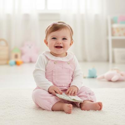 MB6107p   Warm lined Baby Cord Dungaree Set  (3-9 months)