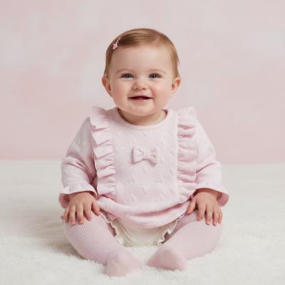 MB6140  "Heart, Bow and Frills" Bloomer Set  (3-9 months)