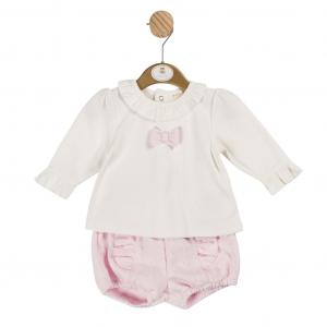 MB6141A  "Heart, Bow and Frills" Bloomer Set  (12-24 months)