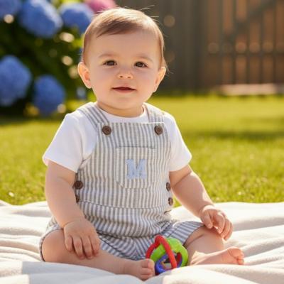 MB6313-D  Mintini Logo Short Dungaree Set  (12-24 months)