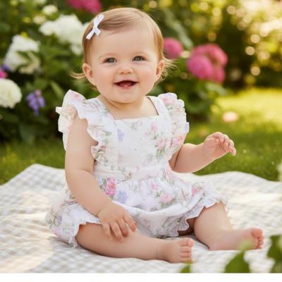 MB6447P  Floral Romper Set  (3-9 months)