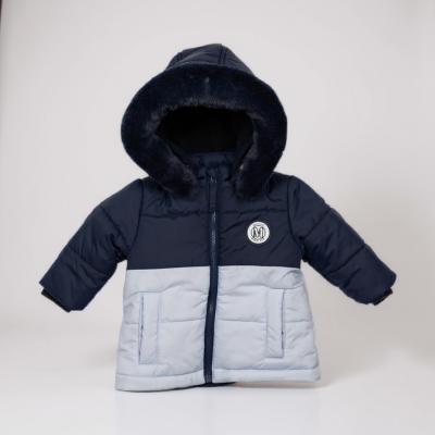 MB6510-B  Navy Colour block Coat  (3-5 years)