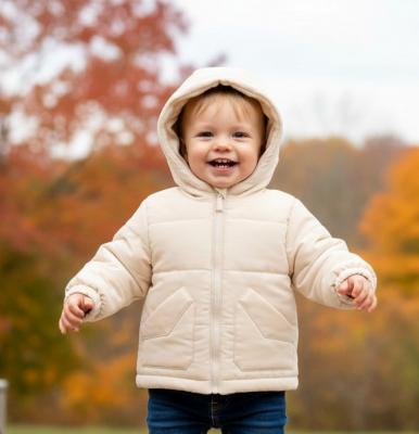 MB6516-A  Beige Padded Winter Coat  (12-24 months)