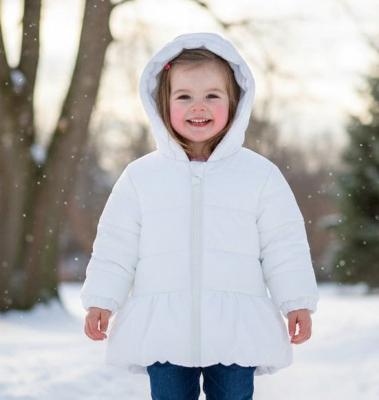 MB6531-B  White Pearlised Winter Coat  (3-5 years)