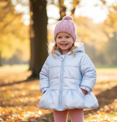 MB6532-B  Blue Pearlised Winter Coat  (3-5 years)