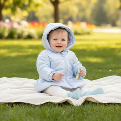 MB6532  Blue Pearlised Winter Coat  (3-9 months)