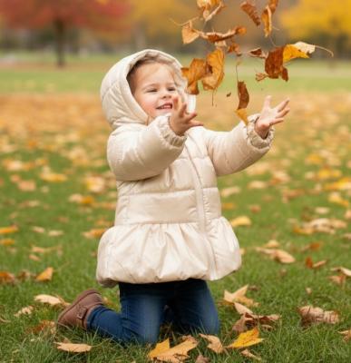 MB6533-B  Gold Pearlised Winter Coat  (3-5 years)