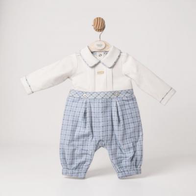 MB6589S  Tartan and Pintuck Romper   (3-12 months)