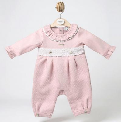 MB6681P  Diamond Detail Romper  (1-6 months)