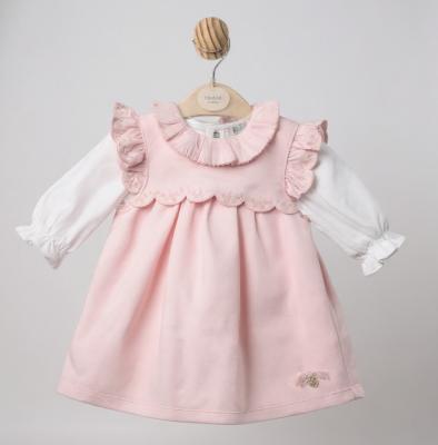 MB6705AP Scallop and Embroidered Pinafore Set (12-24 months)