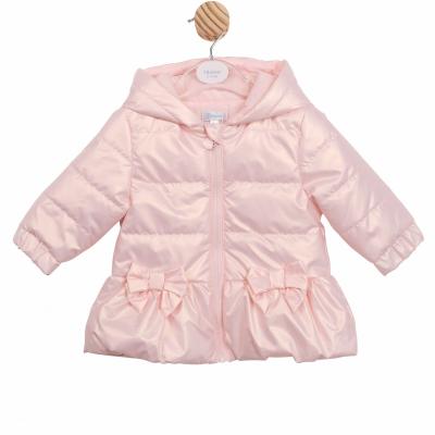 MB6862B  Pink Pearlised Bow Coat  (3-5 years)