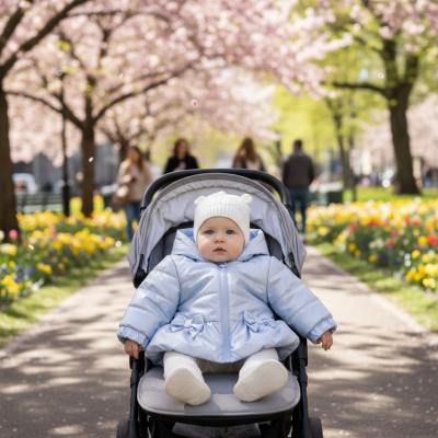 MB6864  Bluebell Pearlised Bow Summer  Coat  (3-9 months)