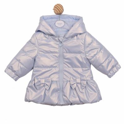MB6864B  Bluebell Pearlised Bow Coat  (3-5 years)