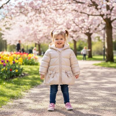 MB6865G-B  Gold Pearlised Bow Summer  Coat  (3-5 years)