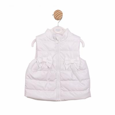 MB6867B  White Pearlised Bow Gilet (3-5 years)