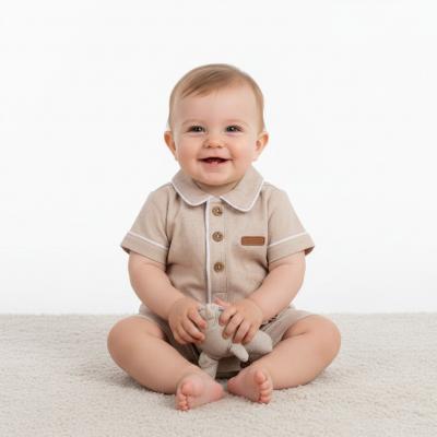 MB6946B  Piped Romper  (3-12 months)