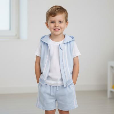 MB6985B  Stripe Shorts and Gilet Set (3-5 years)