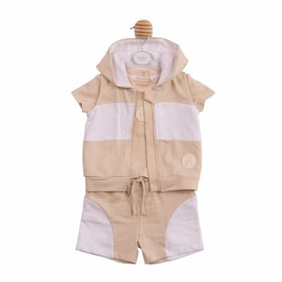 MB7014B  Colour Block Gilet Set  (3-5 years)