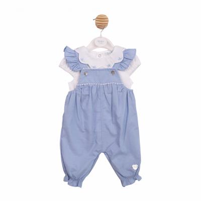MB7048 Scallop Butterfly Frilly Dungaree Set (3-9 months)