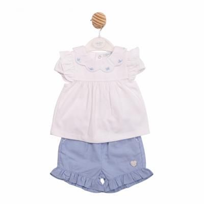 MB7050A  Scallop Butterfly Top & Shorts Set  (12-24 months)