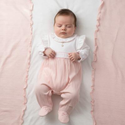 MB7052P  Pointelle Bow All In One  (1-6 months)