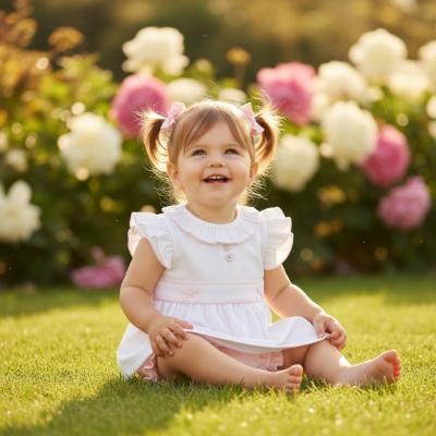 MB7054A  Pointelle Bow Jam Pant Set (12-24 months)