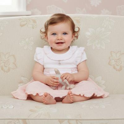 MB7056  Pointelle Bow Dress (3-9 months)