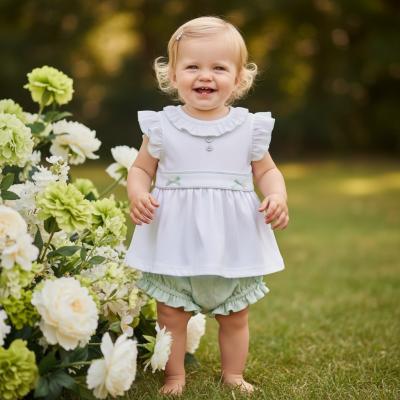 MB7068A  Pointelle Bow Jam Pant Set (12-24 months)