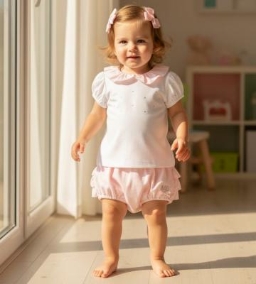 MB7093A  Diamante and Frilled Bloomer Set  (12-24 months)