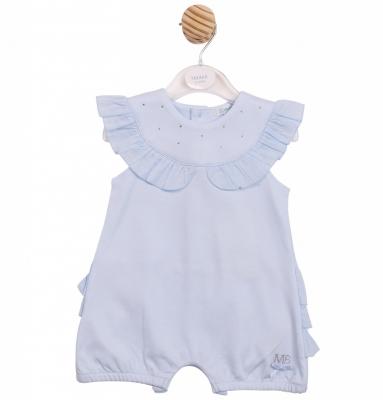 MB7118pp  Diamante and Frilled Romper  (6-12 months)