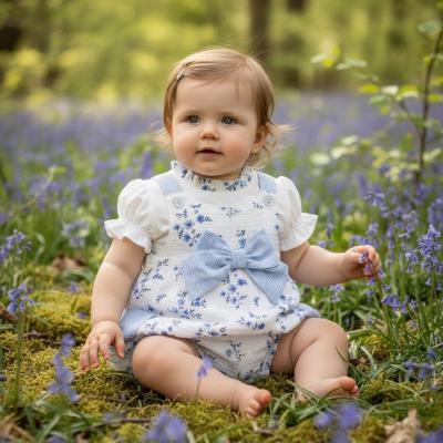 MB7139A  Floral Bloomer Dungaree Set  (12-24 months)