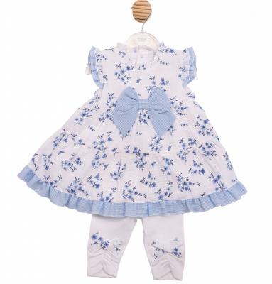 MB7141B Floral Bows and Gingham Leggings Set (3-5 years)