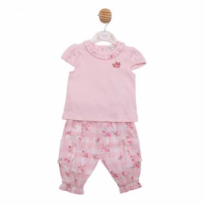 MB7162B Floral and Check Trouser Set (3-5 years)