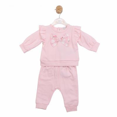 MB7164B Floral and Check Bow Jog Set (3-5 years)