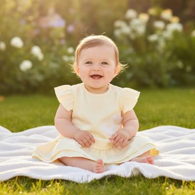 MB7215Y  3D Flower Dress (3-9 months)