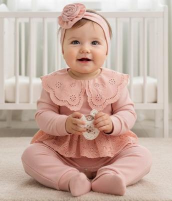 MC1075 Lace Romper and headband ( 0-9 months)