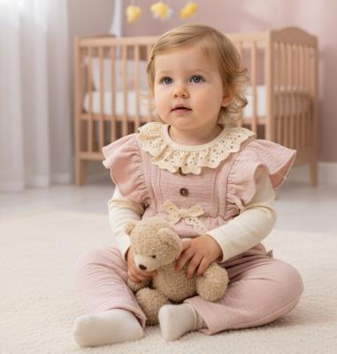 MC1118 Broderie anglaise Lace Top & Romper (3-18 months)